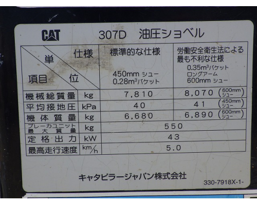 CAT 307D