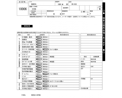 KUBOTA KX-033