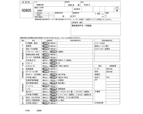 KOMATSU PC20-5