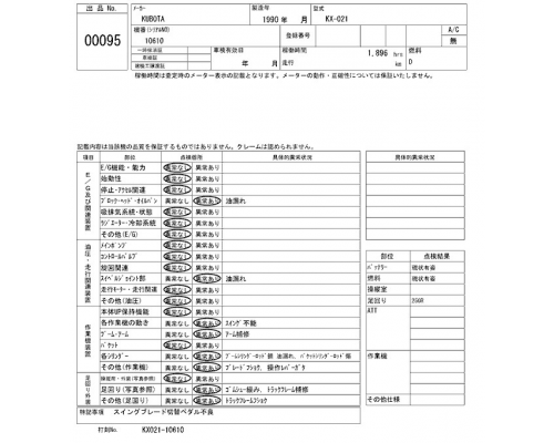 KUBOTA KX-021