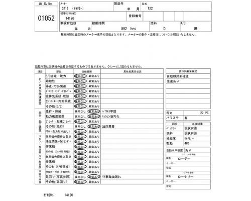KUBOTA T22