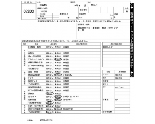 KOMATSU FD20-7
