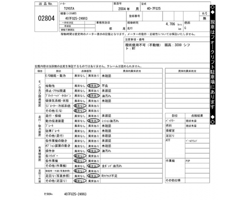 TOYOTA 40-7FG25